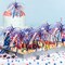 100pcs 4th of July Cocktail Picks,Patriotic Firework Bamboo Toothpicks Sticks for Appetizers Fruit Food Cake Independence Day Party Decoration Supply,Red White and Blue